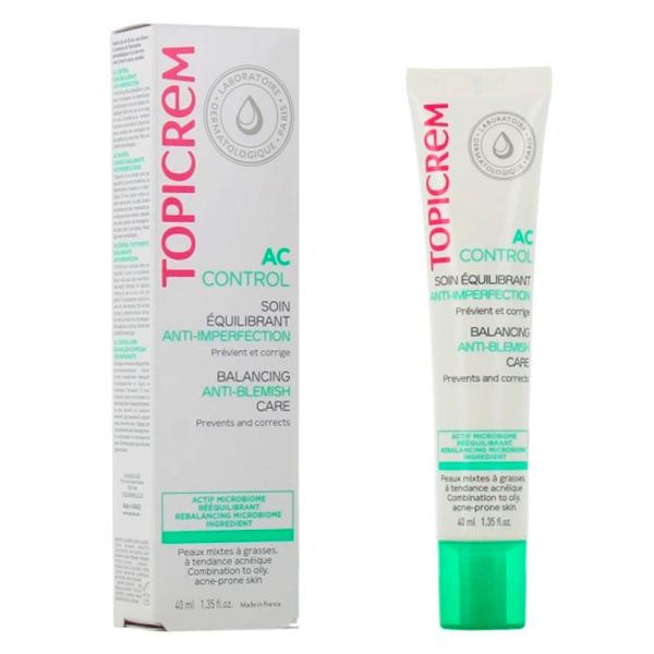 Topicrem AC Control Soin Equilibrant Anti-Imperfection - Corrige les Imperfections et Hydrate la Peau - 40ml