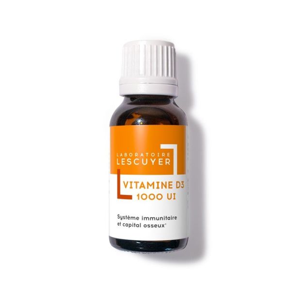 Laboratoires Lescuyer Vitamine D3 1000 UI Ossature & Immunité - 20 ml