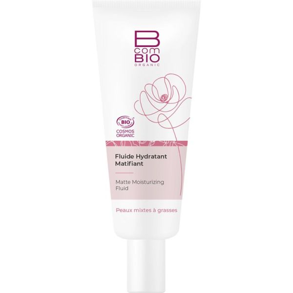 BcomBIO Essentielle Fluide Hydratant Matifiant Bio - 50 ml - Hydrate, matifie et rééquilibre la peau