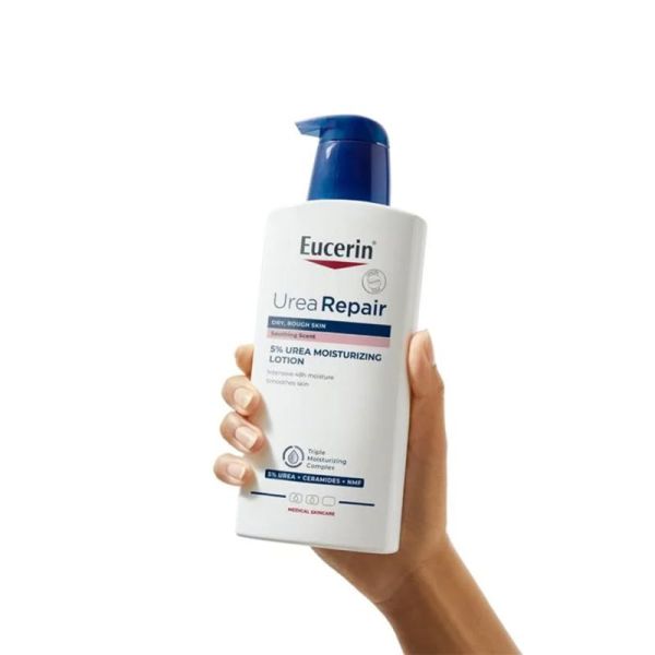 Eucerin UreaRepair PLUS Émollient 5 % d’Urée - 400ml - Hydrate intensément, apaise et renforce