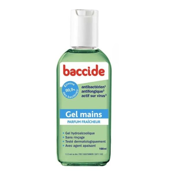 Baccide Gel Hydroalcoolique Mains Parfum Fraîcheur - 100ml
