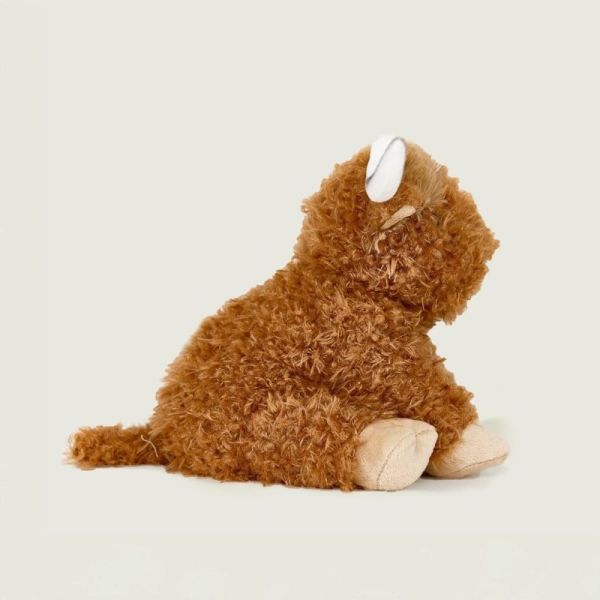 Soframar Warmies Bouillotte Peluche Déhoussable Vache Highland 30 cm - Chaleur réconfortante et apaisante