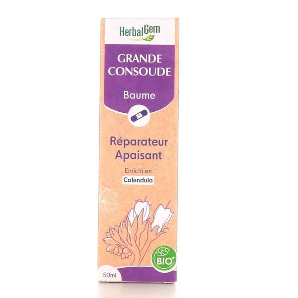 Herbalgem Baume Grande Consoude Bio - Réparateur Apaisant pour la Peau - 50ml