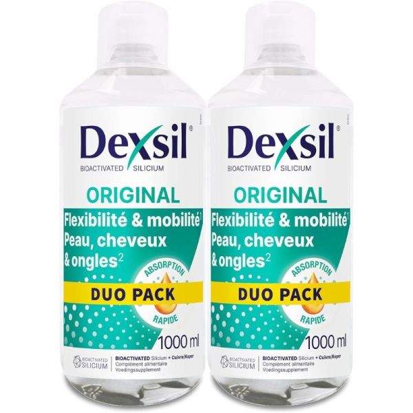 Dexsil Silicium Organique Bio-Activé Solution Buvable - Lot de 2 x 1L