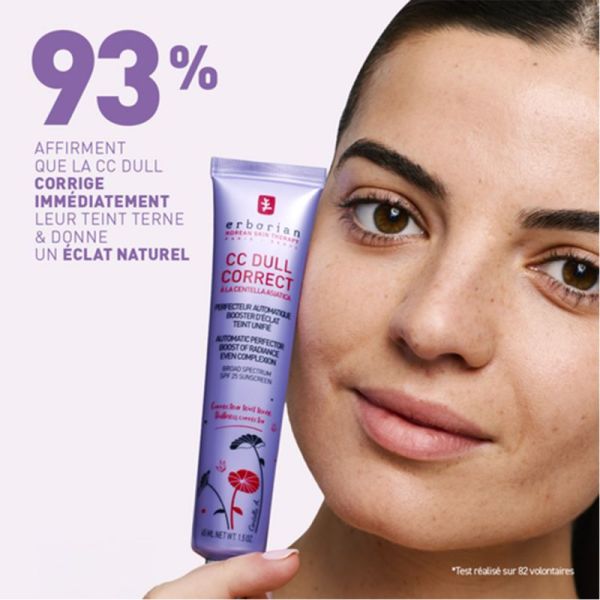 Erborian CC Dull Correct à la Centella Asiatica 15ml – Crème illuminatrice et correctrice de teint terne format voyage