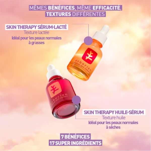 Erborian Skin Therapy Huile de Nuit Multi-Perfectrice 30ml – Huile-sérum biphasée aux 17 plantes et 10% PHA