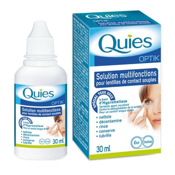 Quies Optik Solution Multifonction pour Lentilles de Contact Souples - 30ml