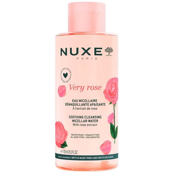 Nuxe Very Rose Eau Micellaire Apaisante - 750 ml - Nettoie, démaquille et apaise