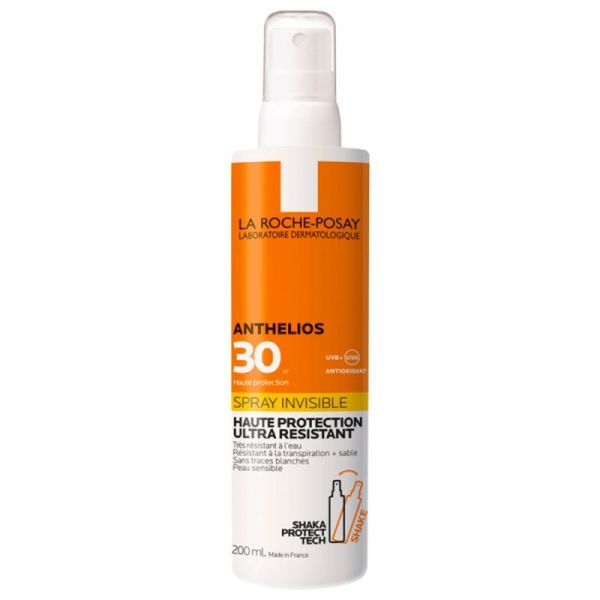 La Roche-Posay Anthelios Spray Invisible SPF 30 - 200 ml - Haute protection, fini invisible