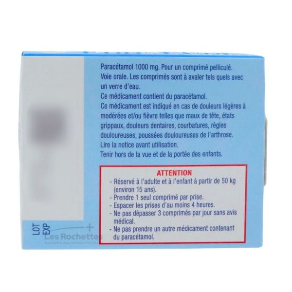 Efferalganmed 1 000 mg - 8 comprimés pelliculés