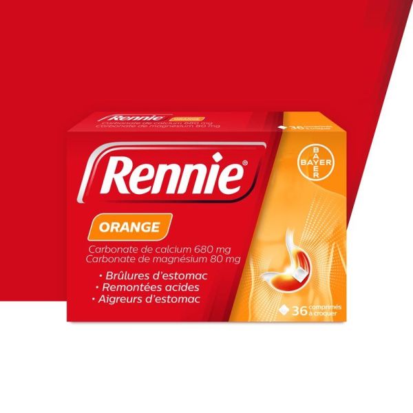 Rennie orange 36 comprimés