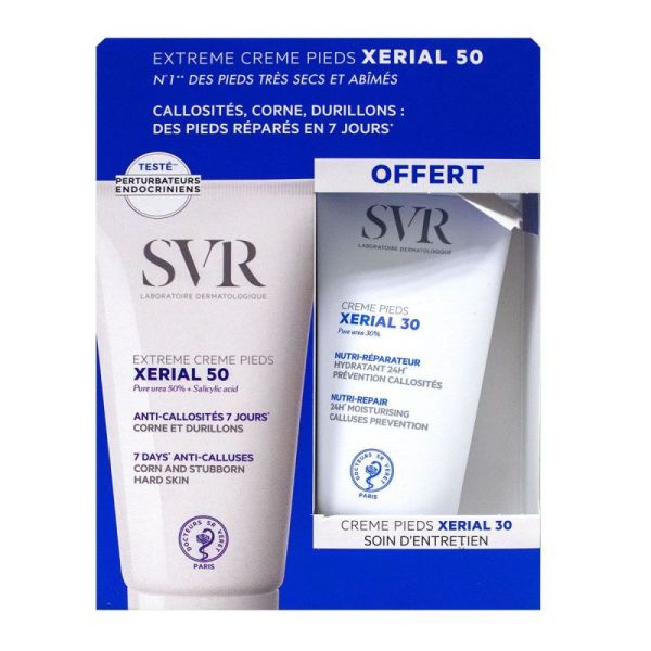 Xérial 50 extrême crème pieds 50ml + Xérial 30 50ml