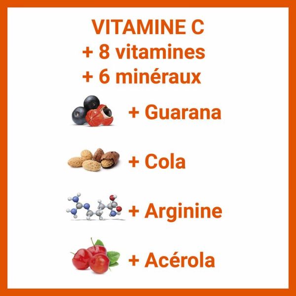 Vitascorbol Boost Booster - 20 Comprimés Effervescents - Énergie Physique et Mentale Immédiate