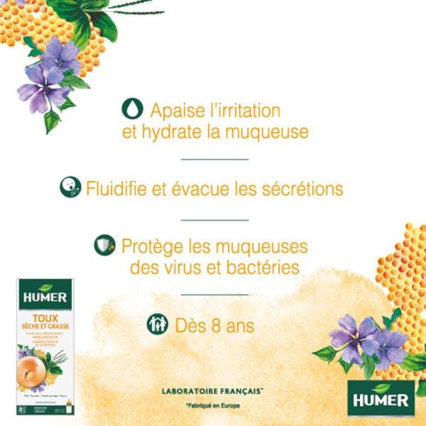 Humer Toux Sèche et Grasse 170 ml – Sirop naturel à l'efficacité cliniquement prouvée