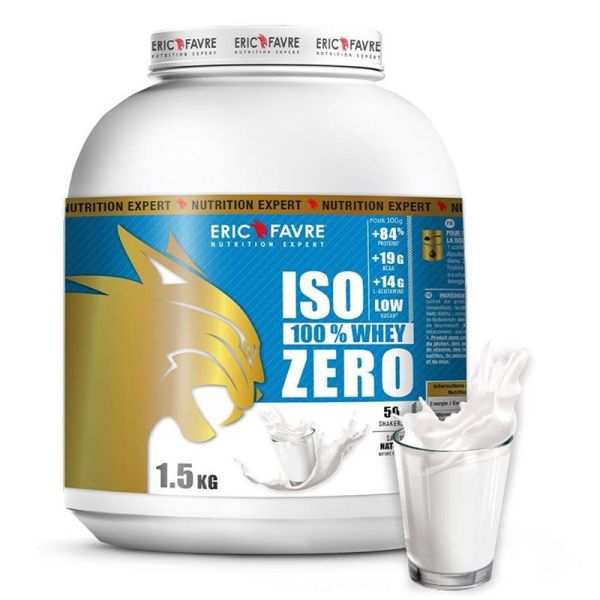 Eric Favre Iso Zero 100% Whey Protéine - Saveur Neutre - Développement Musculaire - 1,5kg