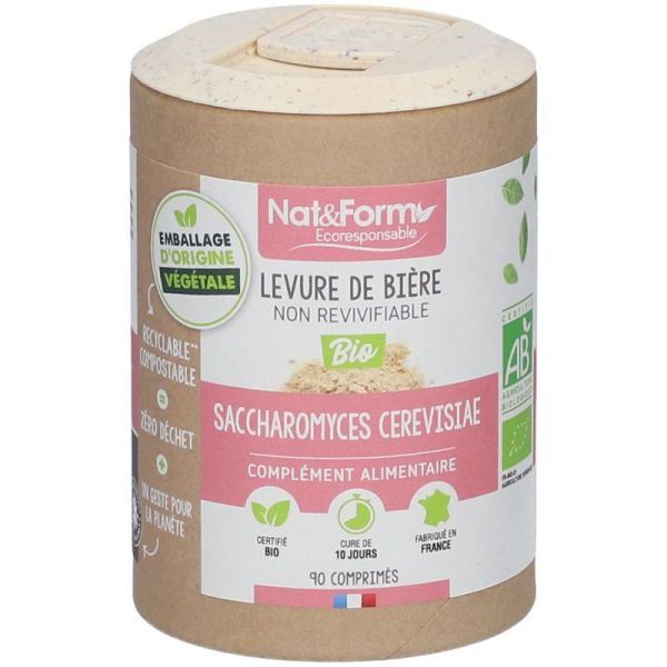 Nat&Form Levure de Bière Non Revivifiable Bio - Beauté des ongles et des cheveux