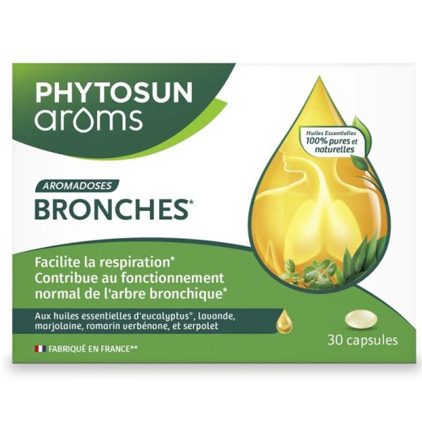 Phytosun Aroms AromaDoses Bronches - 30 capsules - Soutien respiratoire naturel et ciblé