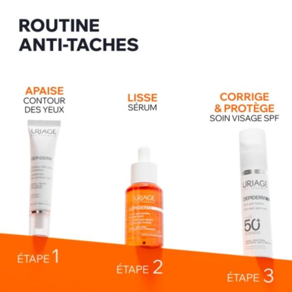 Uriage Depiderm Contour des Yeux Correcteur 15 ml - Défatigue, unifie et illumine le regard