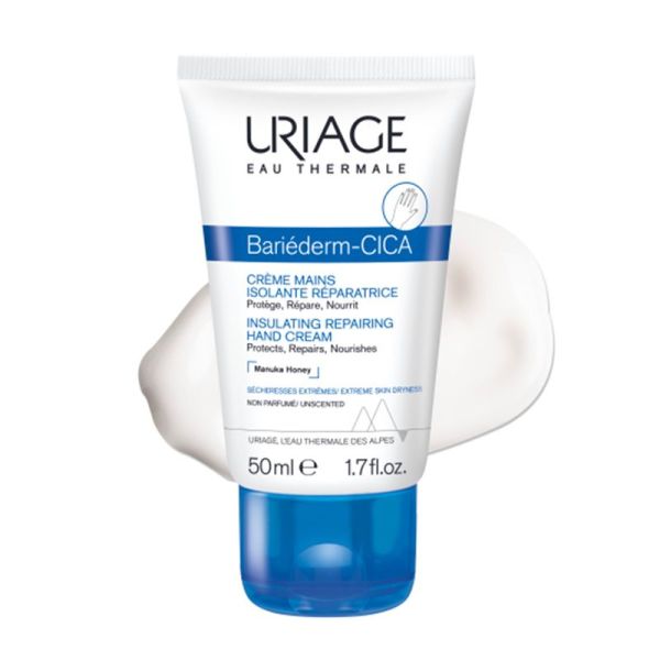 Uriage Bariéderm-Cica Crème mains - 50ml - Apaise et Nourrit les Mains très Sèches