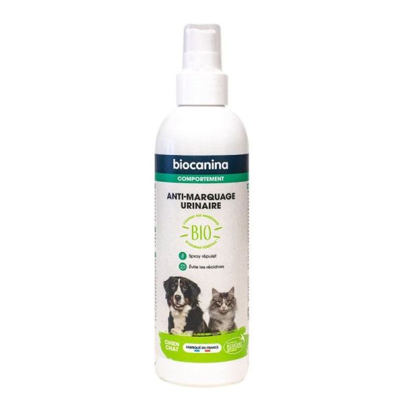 Biocanina Comportement Spray Anti-Marquage Urinaire Bio - 240ml - Répulsif naturel pour limiter les marquages