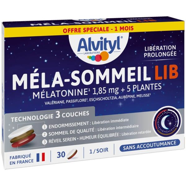 Alvityl Méla-Sommeil LIB Troubles du Sommeil - 30 Comprimés