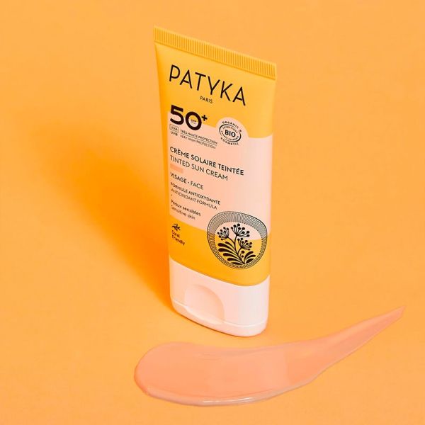 Patyka Crème Solaire Teintée Visage SPF50+ Bio - 40 ml - Unifiez, protégez et illuminez votre peau