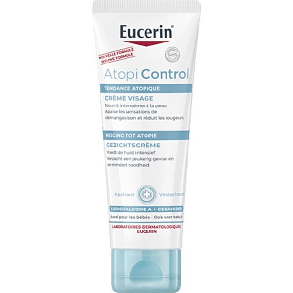 Eurecin Atopi Control Crème Visage Apaisante - Peaux Sujettes à l'Eczema Atopique - 50ml