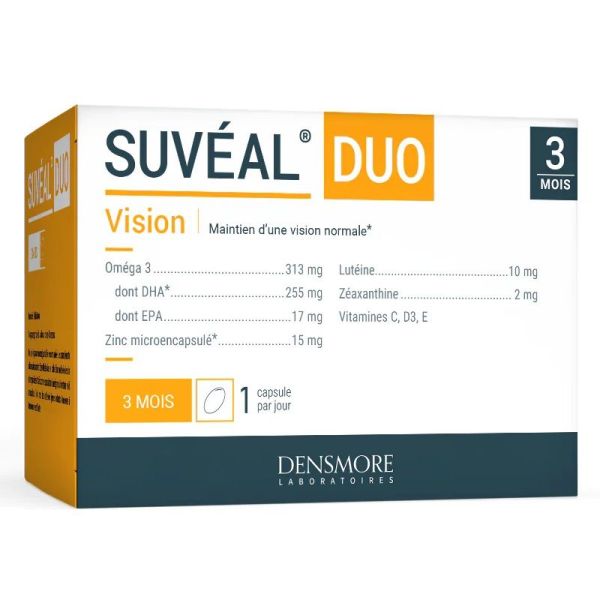 Densmore Suvéal Duo Vision - 90 Capsules - Vision, maintien d'une vision normale, programme de 3 mois