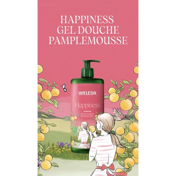 Weleda Happiness Gel Douche Pamplemousse Pétillant 750ml – Bonne humeur et hydratation