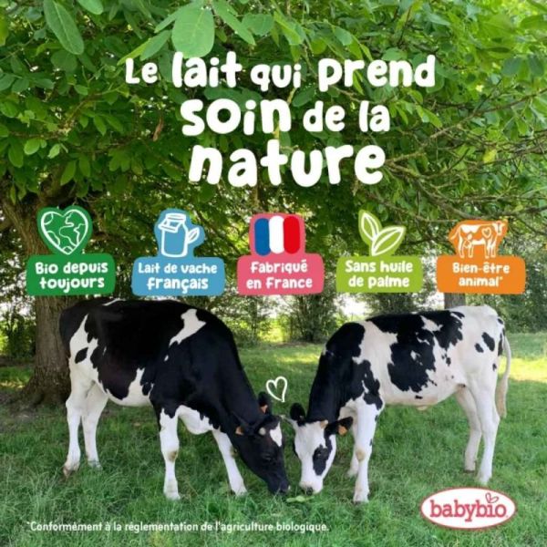 Babybio Optima 2ème âge 400 g (6 à 12 mois) - Lait de suite bio avec fibres