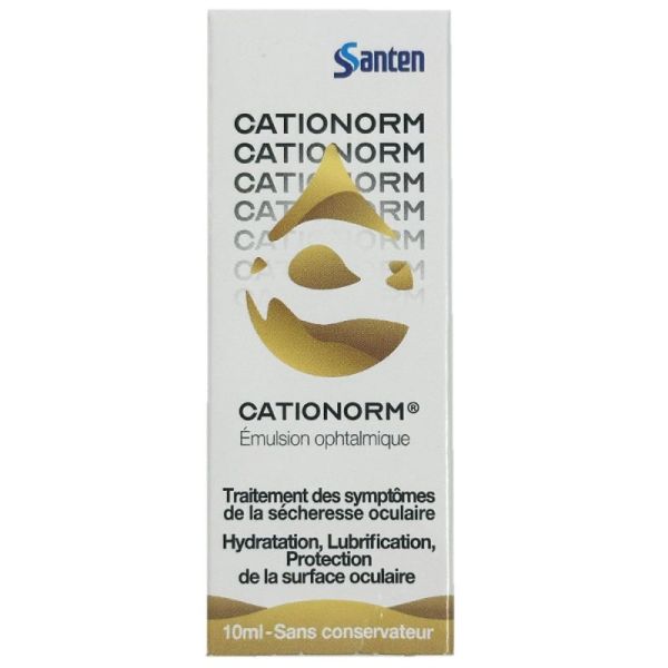 Cationorm Émulsion Ophtalmique 10 ml - Hydratation et confort des yeux secs