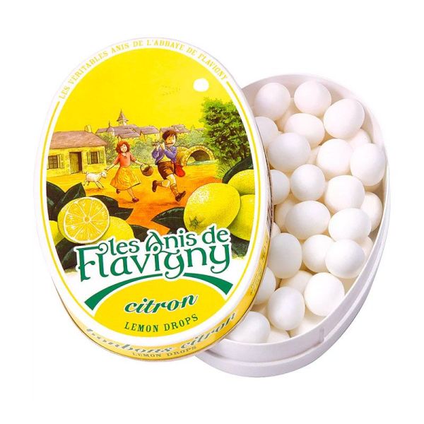 Les Anis de Flavigny Bonbons au Citron - Produit Naturel - 50g