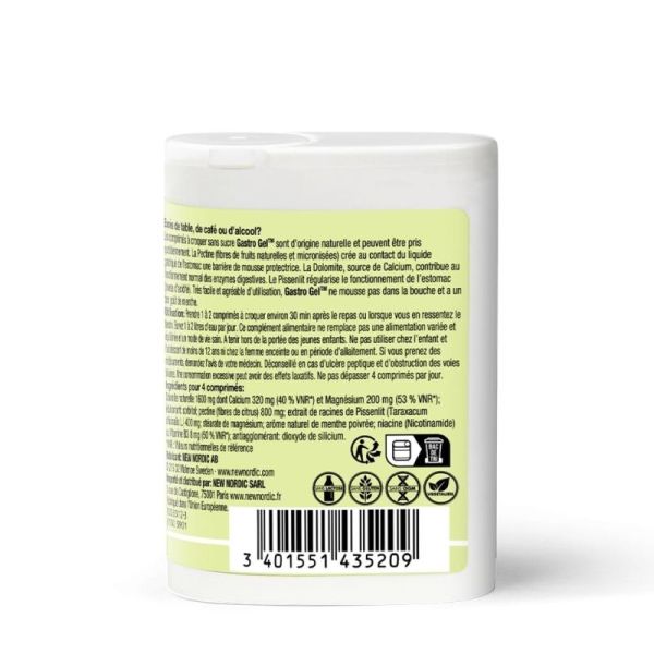 New Nordic Gastro Gel 30 comprimés - Soulagement des brûlures d'estomac et de l'acidité