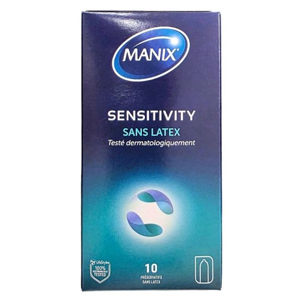 Manix Sensitivity Sans Latex - 10 Préservatifs lubrifiés