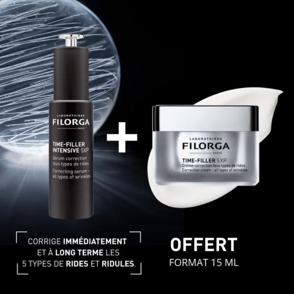 Filorga Duo Time-Filler Intensive 5XP - Coffret soin Anti-rides - Sérum 30ml + Crème 15ml OFFERTE