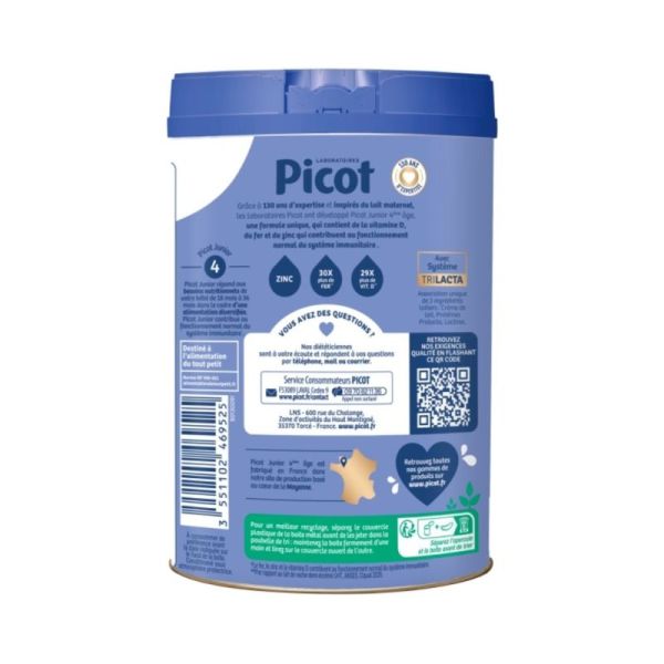 Picot Junior 4ème Âge Système Immunitaire - Vitamine D, fer et zinc pour bébé de 18 à 36 mois
