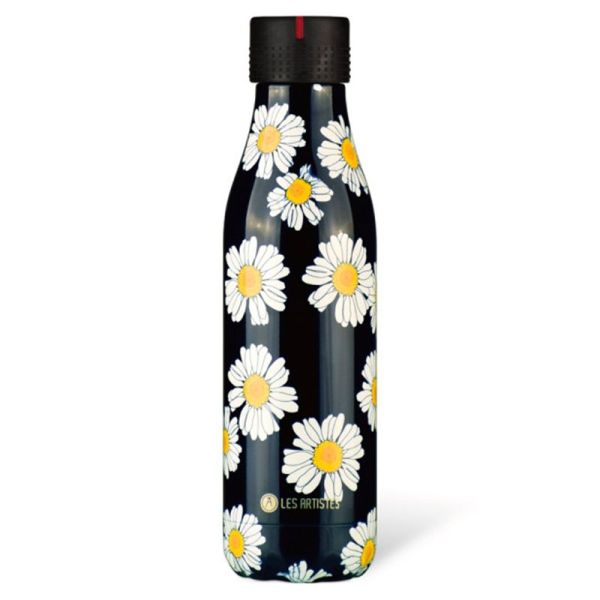 Les Artistes Paris Bouteille Isotherme - 500ml - Motif Daisy - Conservation 12h chaud et 24h froid