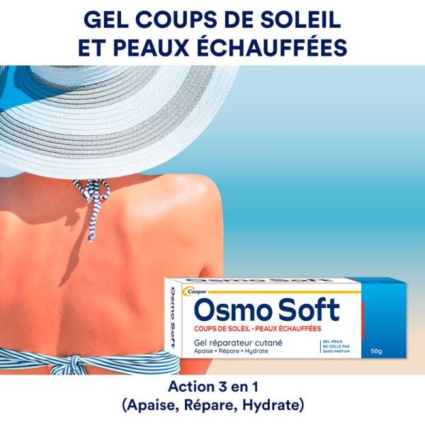 OsmoSoft Brûlures et Coups de Soleil Gel - 50g - Apaisant, hydratant et réparateur après-soleil