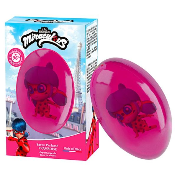 Le Comptoir Du Bain Savon Solide Miraculous Ladybug - Parfum Framboise - Nettoie Délicatement - 75g