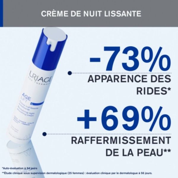 Uriage Age Lift Crème Nuit Lissante Revitalisante 40 ml - Rides, fermeté, vitalité