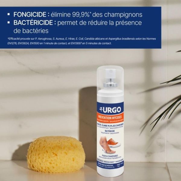 Urgo Prévention Mycose - 125ml - Spray Pieds & Chaussures Anti-Champignons