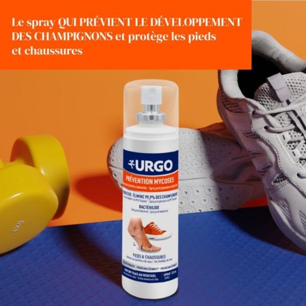 Urgo Prévention Mycose - 125ml - Spray Pieds & Chaussures Anti-Champignons
