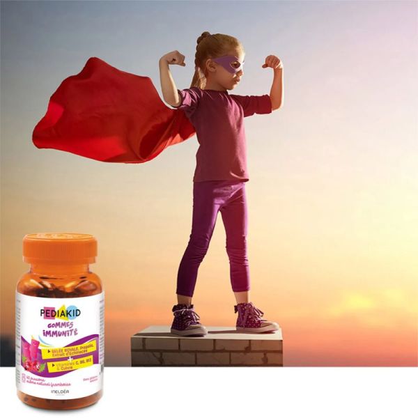Pédiakid Gommes Immunité 60 gommes – Soutien des défenses de l'organisme