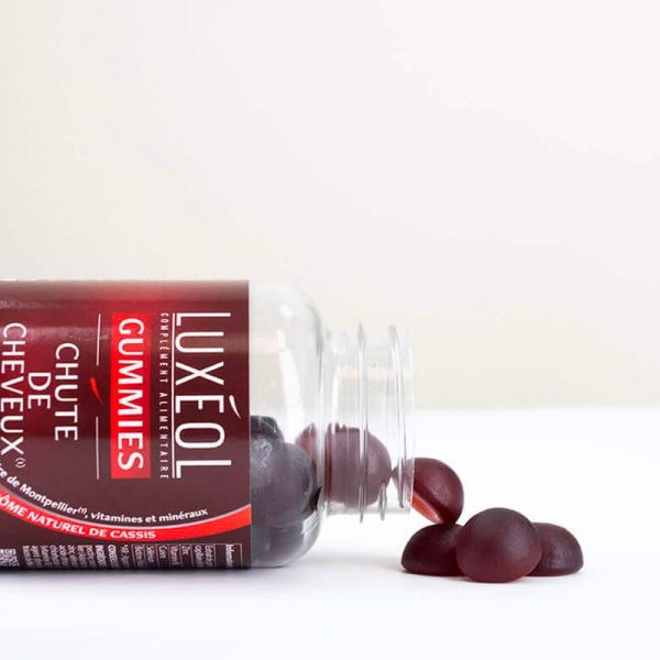 Luxéol Gummies Chute de Cheveux - 60 Gummies - Fortifie et limite la chute des cheveux