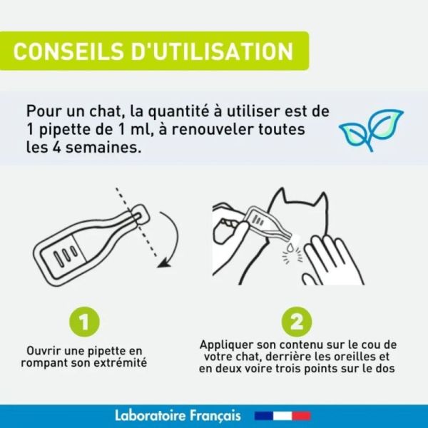 Vetoform Pipette antiparasitaire Insectifuge pour chat - 3 pipettes