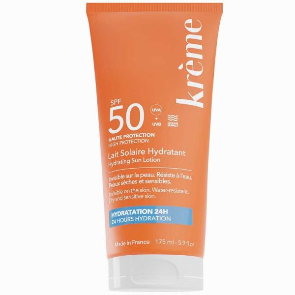 Krème Lait Solaire Hydratant SPF50 - 175ml - Haute protection et hydratation des peaux sensibles