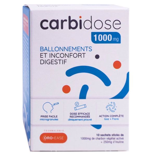 Crinex Eupeptis Carbidose 1000 mg - Ballonnements et Inconfort Digestif - 10 Sticks