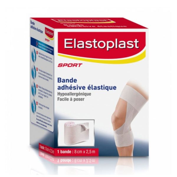 Elastoplast Bande Adhésive Elastique 8 cm x 2.5 m