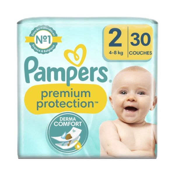 Pampers Premium Protection Taille 2 / 4-8 kg - 30 Couches