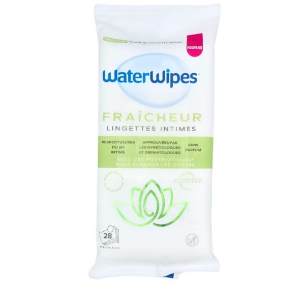 WaterWipes Lingettes Intimes Rafraîchissantes x28 - Hygiène douce et fraîcheur nomade